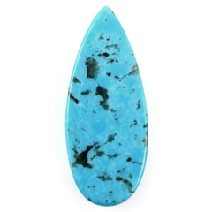 BLUE TURQUOISE PEAR CAB (WITH BROWN MATRIX) 30X12MM 12.05 Cts.