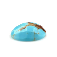 TYRONE TURQUOISE CHECKER CUT ROUND CAB (WITH BROWN MATRIX) 10MM 2.16 Cts.