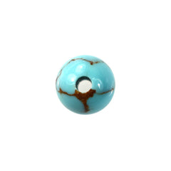 MEXICAN TURQUOISE PLAIN ROUND BALL (GOLDEN MATRIX) (FULL DRILL-1.30MM) 5-5.50MM 0.71 Cts.