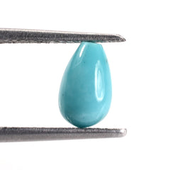 MEXICAN TURQUOISE WITH SLIGHT MATRIX PLAIN DROPS (HALF DRILL 1.00MM) 8X5MM 1.48 Cts.