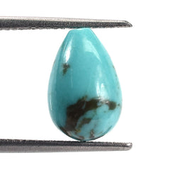 MEXICAN TURQUOISE WITH SLIGHT MATRIX PLAIN DROPS (BLUE GREEN) 12X8MM 5.22 Cts.