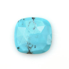 MEXICAN TURQUOISE ROSE CUT CUSHION CAB (BROWN WITH MATRIX) 17.00X17.00 MM 7.55 Cts.