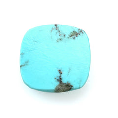 MEXICAN TURQUOISE ROSE CUT CUSHION CAB (BROWN WITH MATRIX) 17.00X17.00 MM 7.55 Cts.