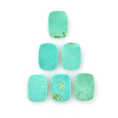 BLUE TURQUOISE PLAIN CUSHION (A) (SOME WHITE MATRIX) 14.00X10.00 MM 2.93 Cts.