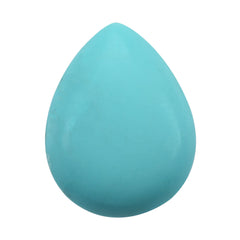 TURQUOISE LENTIL PEAR CHECKER CUT BACK 18X14MM 12.09 Cts.