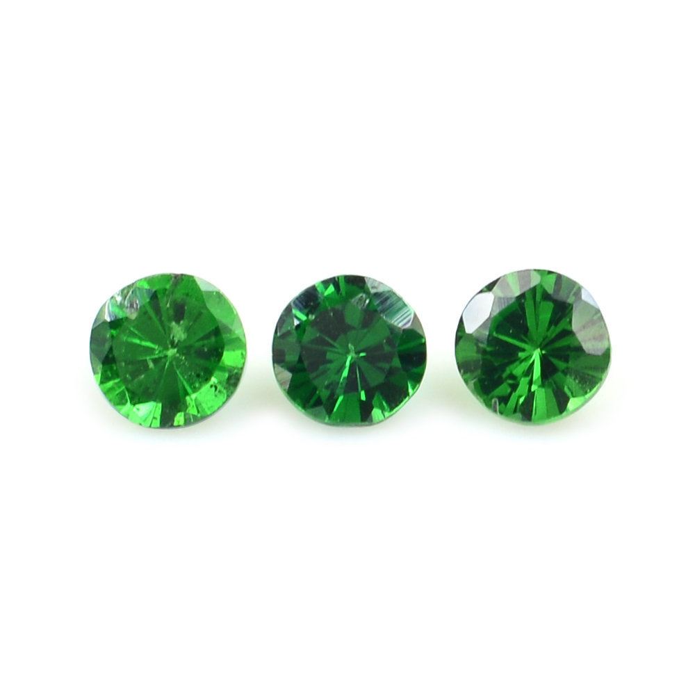 TSAVORITE DIAMOND CUT ROUND (AAA/SI) 3.30MM 0.17 Cts.