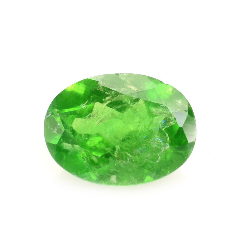 MILKY TSAVORITE GARNET CUT OVAL 8X6MM 1.53 Cts.