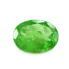 MILKY TSAVORITE GARNET CUT OVAL 8X6MM 1.51 Cts.