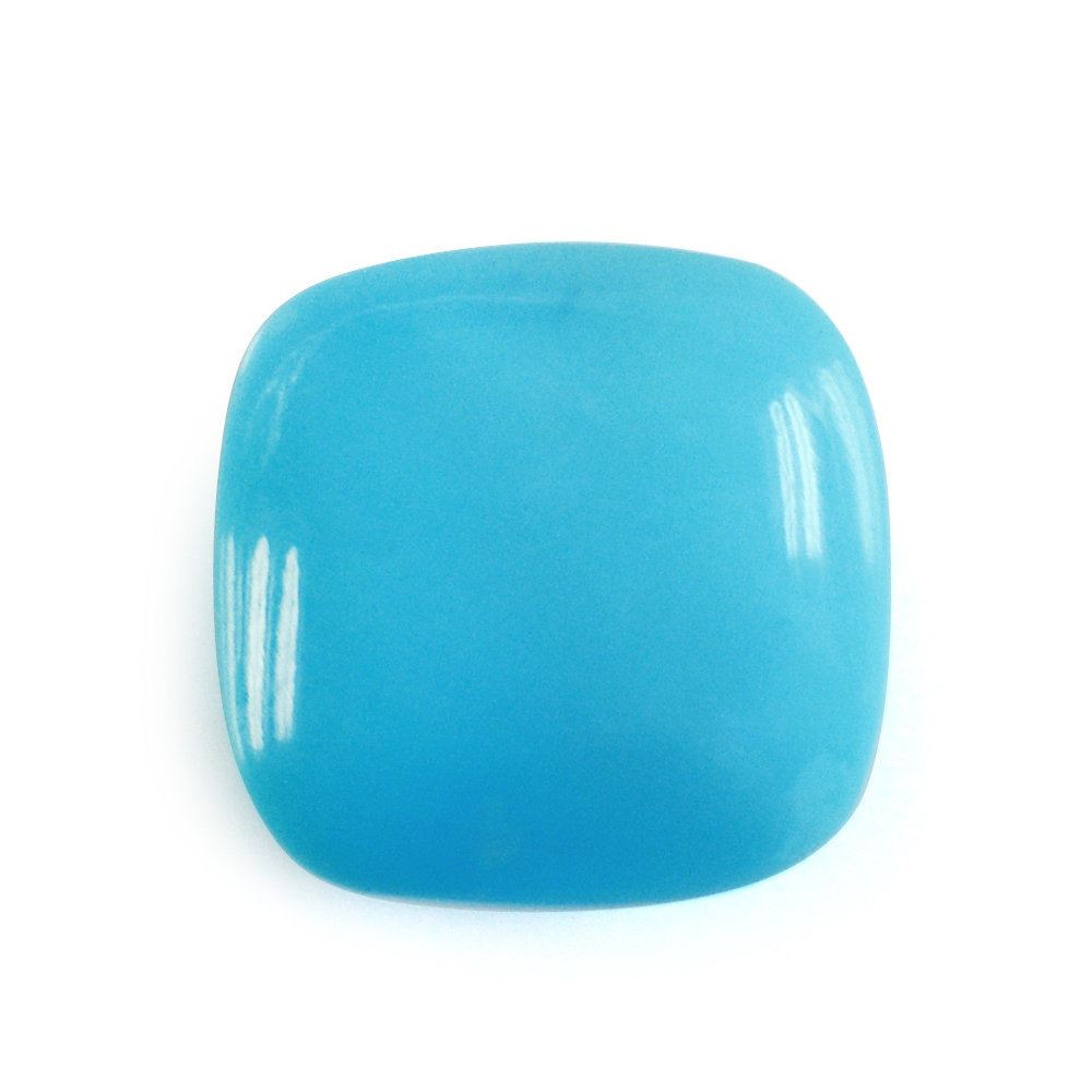 SLEEPING BEAUTY TURQUOISE PLAIN LENTIL CUSHION 9MM 2.40 Cts.