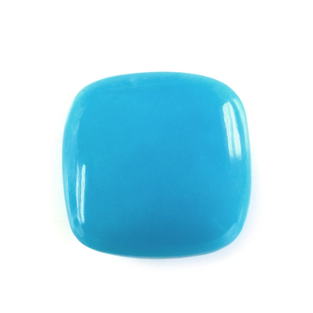 SLEEPING BEAUTY TURQUOISE PLAIN LENTIL CUSHION 9MM 2.73 Cts.