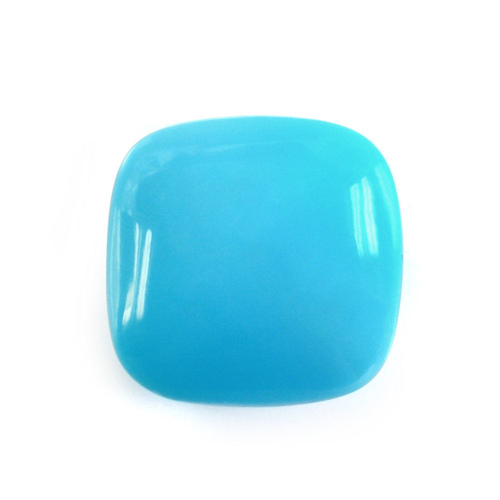 SLEEPING BEAUTY TURQUOISE PLAIN LENTIL CUSHION 9MM 2.10 Cts.