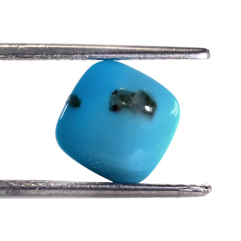 SLEEPING BEAUTY TURQUOISE PLAIN LENTIL CUSHION 9MM 2.10 Cts.