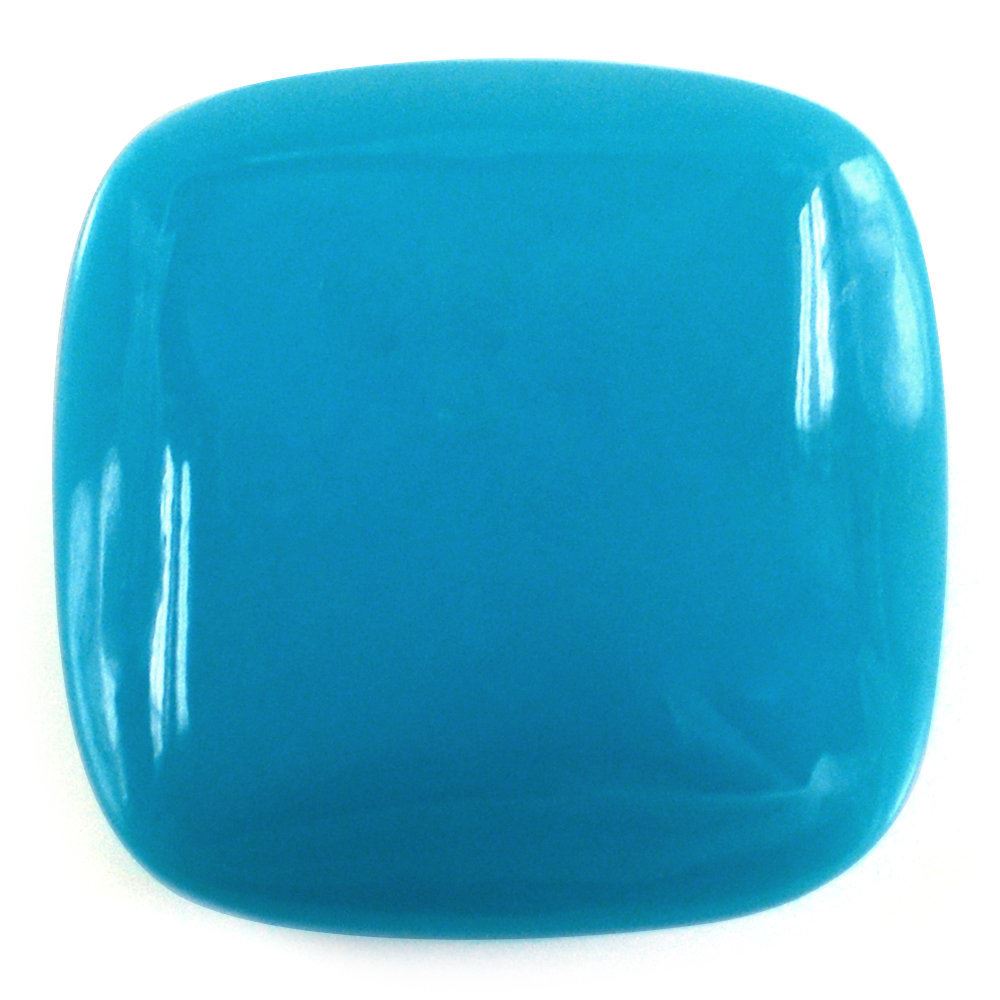 SLEEPING BEAUTY TURQUOISE PLAIN LENTIL CUSHION 14MM 9.60 Cts.