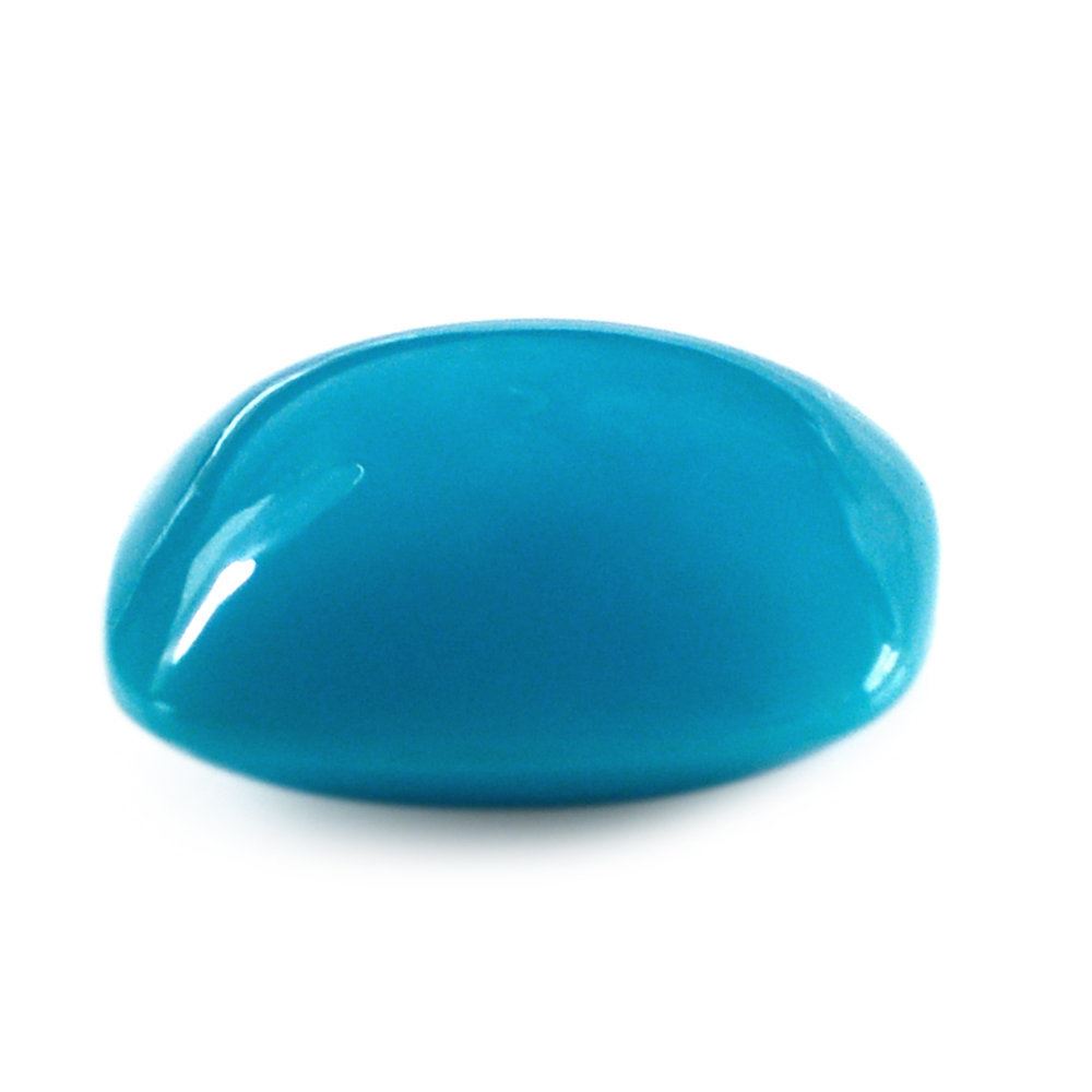 SLEEPING BEAUTY TURQUOISE PLAIN LENTIL CUSHION 14MM 9.60 Cts.