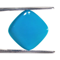 SLEEPING BEAUTY TURQUOISE PLAIN LENTIL CUSHION 14MM 9.60 Cts.