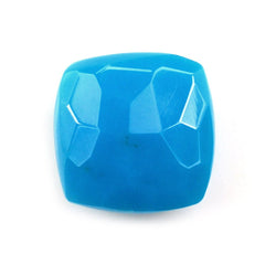 SLEEPING BEAUTY TURQUOISE FOOTBALL CUT BRIOLETTE CUSHION 10.70MM 6.25 Cts.