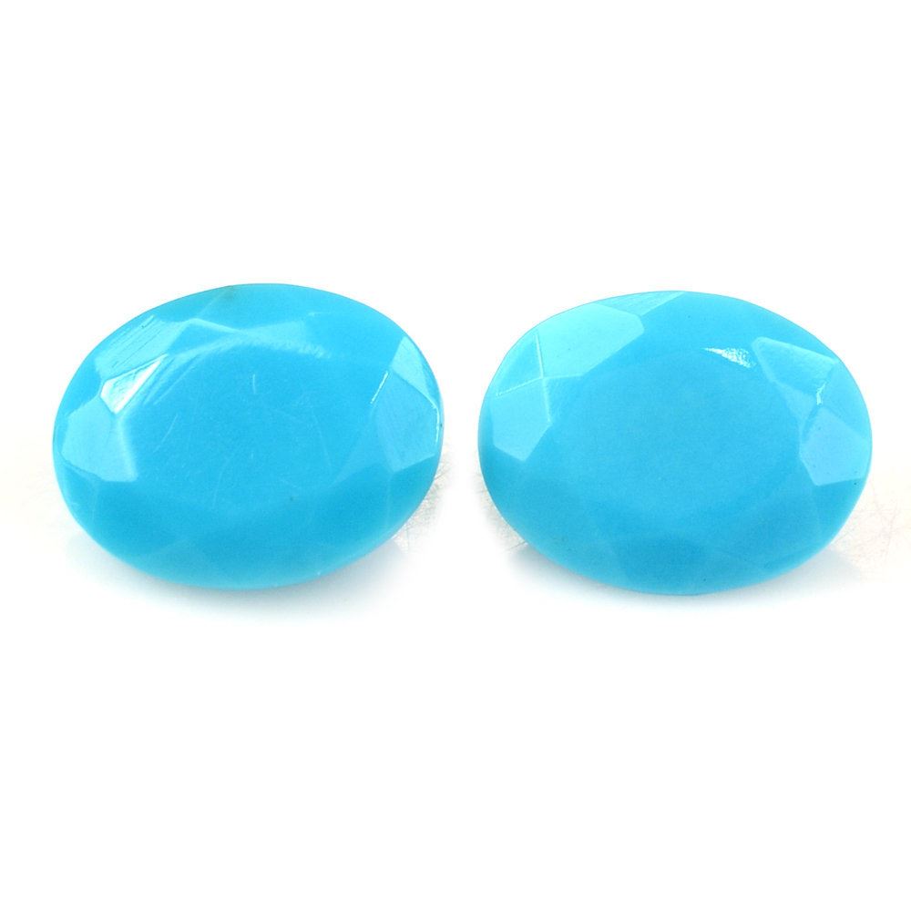 SLEEPING BEAUTY TURQUOISE CUT OVAL 10X8MM 1.73 Cts.