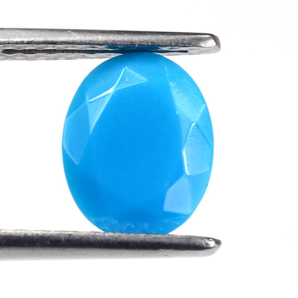 SLEEPING BEAUTY TURQUOISE CUT OVAL 10X8MM 2.10 Cts.