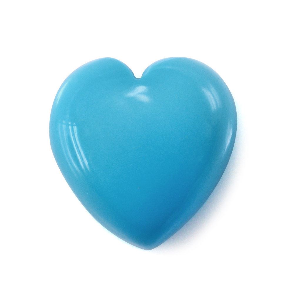 SLEEPING BEAUTY TURQUOISE HEART CAB 11MM 4.20 Cts.