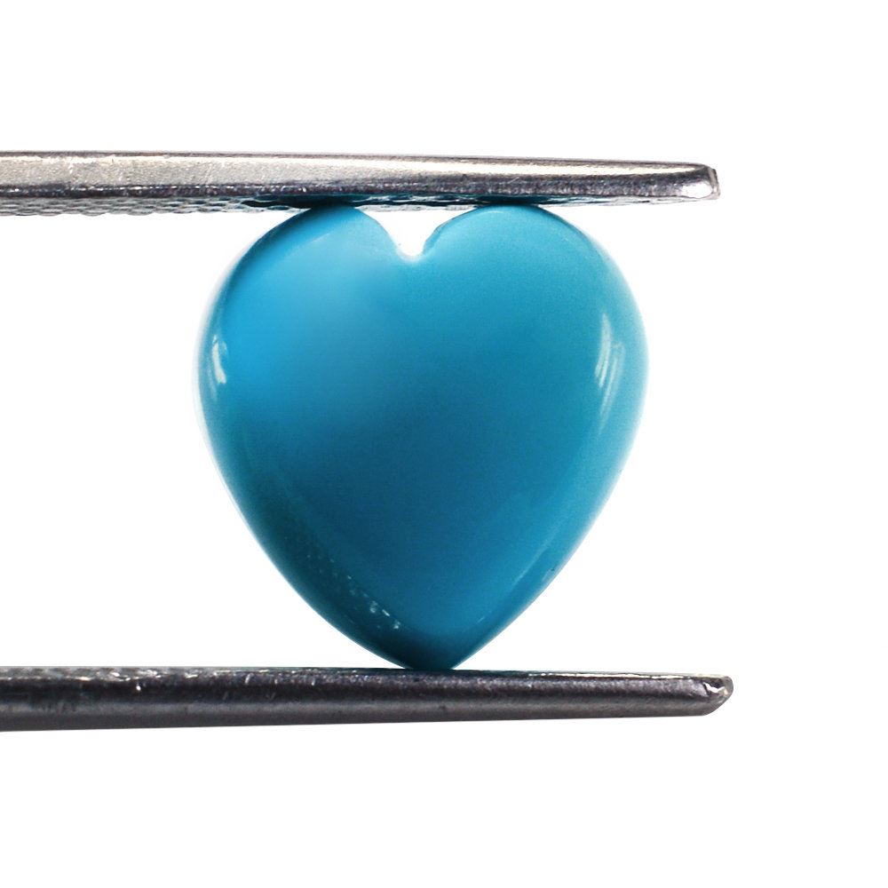 SLEEPING BEAUTY TURQUOISE HEART CAB 11MM 4.20 Cts.