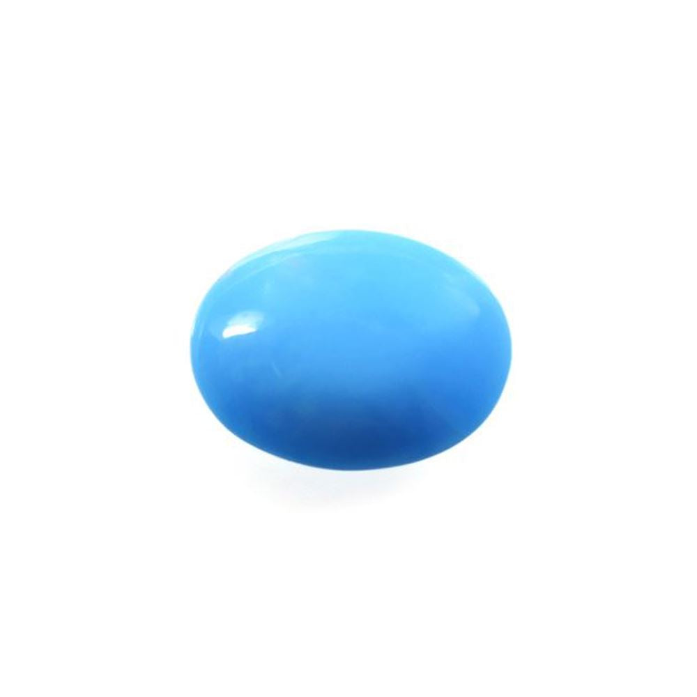 SLEEPING BEAUTY TURQUOISE PLAIN LENTIL OVAL (AAA) 8.00X6.00 MM 1.03 Cts.