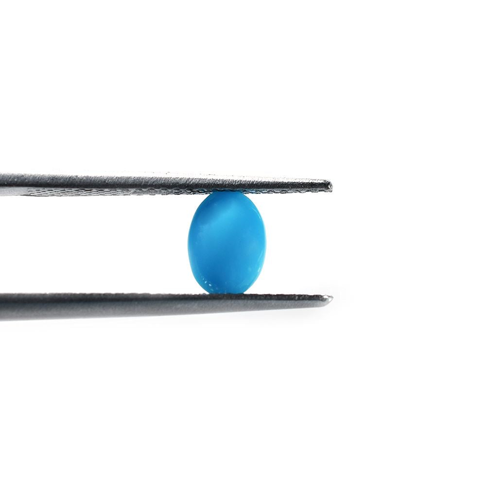 SLEEPING BEAUTY TURQUOISE PLAIN LENTIL OVAL (AAA) 7 X 5 MM 0.68 Cts.