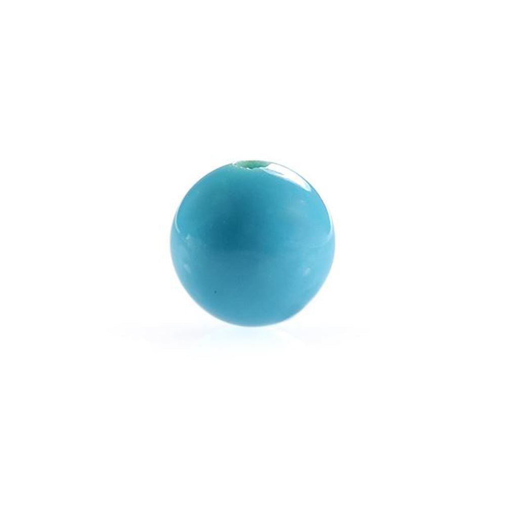 SLEEPING BEAUTY TURQUOISE PLAIN ROUND BALL (H/D: 1.20 MM) (AA) 6.00X6.00 MM 38.10 Cts.