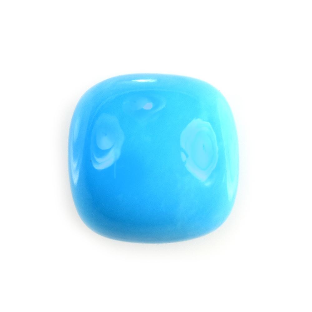 SLEEPING BEAUTY TURQUOISE PLAIN CUSHION CAB (AAA) 8 X 8 MM 1.93 Cts.