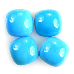 SLEEPING BEAUTY TURQUOISE PLAIN CUSHION CAB (AAA) 8 X 8 MM 1.93 Cts.