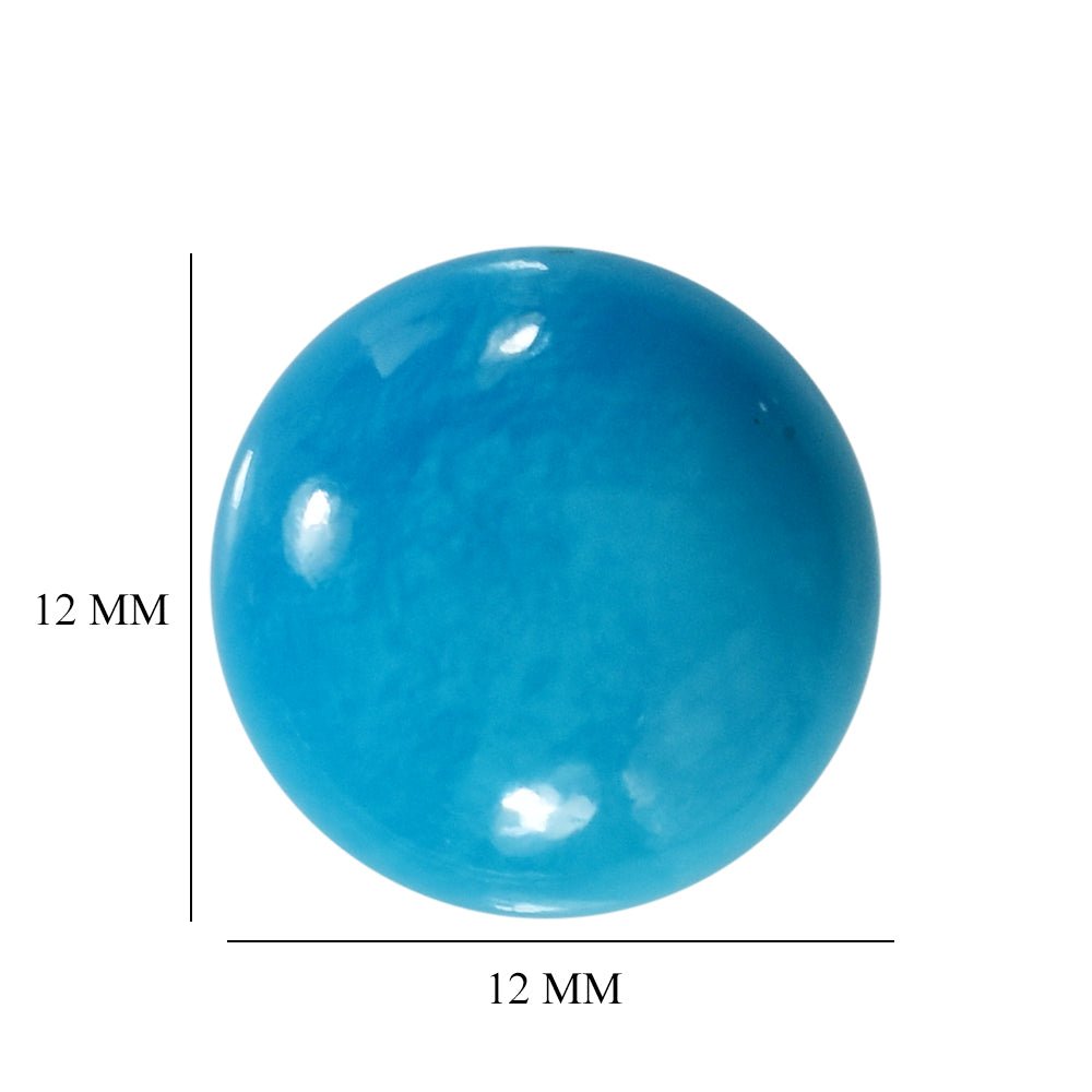 SLEEPING BEAUTY TURQUOISE LENTIL ROUND 12.00MM 5.81 Cts.