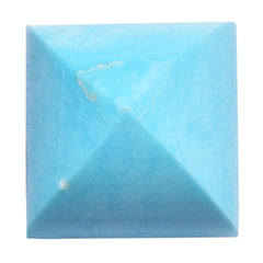 SLEEPING BEAUTY TURQUOISE PYRAMID SQUARE CAB 10MM 5.78 Cts.