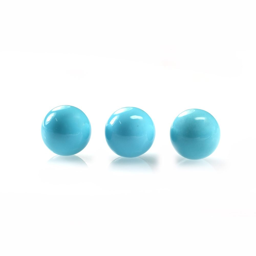 SLEEPING BEAUTY TURQUOISE PLAIN ROUND BALL (A) 8 MM 3.12 Cts.