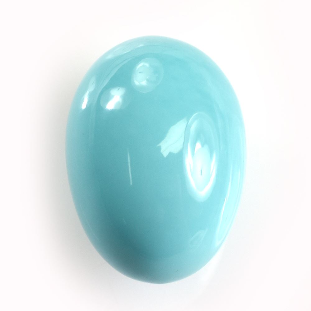 SLEEPING BEAUTY TURQUOISE PLAIN EGG SHAPE (BLUE GREEN/A) 14.50 X 10.50 MM 9.24 Cts.