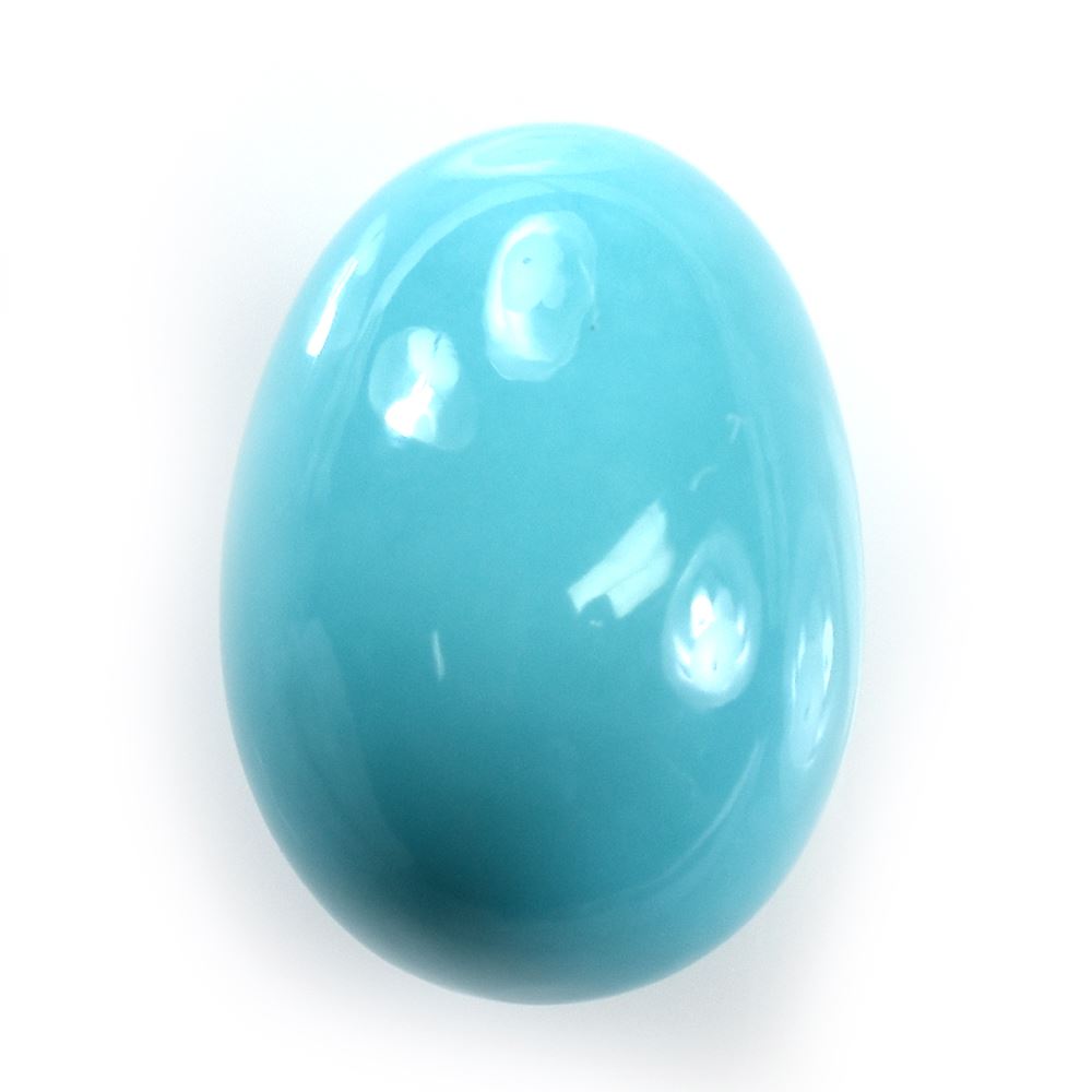 SLEEPING BEAUTY TURQUOISE PLAIN EGG SHAPE (BLUE GREEN/AAA) 14.50 X 10.50 MM 10.43 Cts.