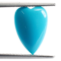SLEEPING BEAUTY TURQUOISE PLAIN HEART CAB (BLUE GREEN/SPECIAL) 14 X 10 MM 3.52 Cts.