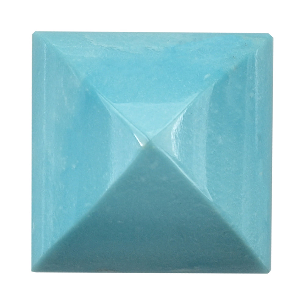 SLEEPING BEAUTY TURQUOISE PYRAMID SQUARE CAB 12MM 10.63 Cts.