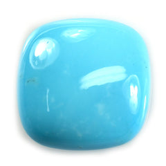 SLEEPING BEAUTY TURQUOISE PLAIN CUSHION CAB (AA) 17.50 X 17.50 MM 10.82 Cts.