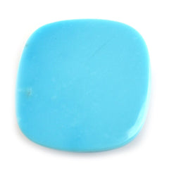 SLEEPING BEAUTY TURQUOISE PLAIN CUSHION CAB (AA) 17.50 X 17.50 MM 10.82 Cts.