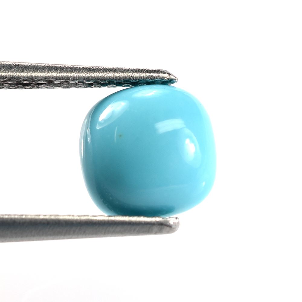 SLEEPING BEAUTY TURQUOISE PLAIN CUSHION CAB (A) 7 X 7 MM 1.01 Cts.