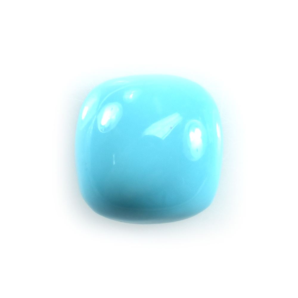SLEEPING BEAUTY TURQUOISE PLAIN CUSHION CAB (A) 9 X 9 MM 2.15 Cts.