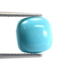 SLEEPING BEAUTY TURQUOISE PLAIN CUSHION CAB (A) 9 X 9 MM 2.15 Cts.