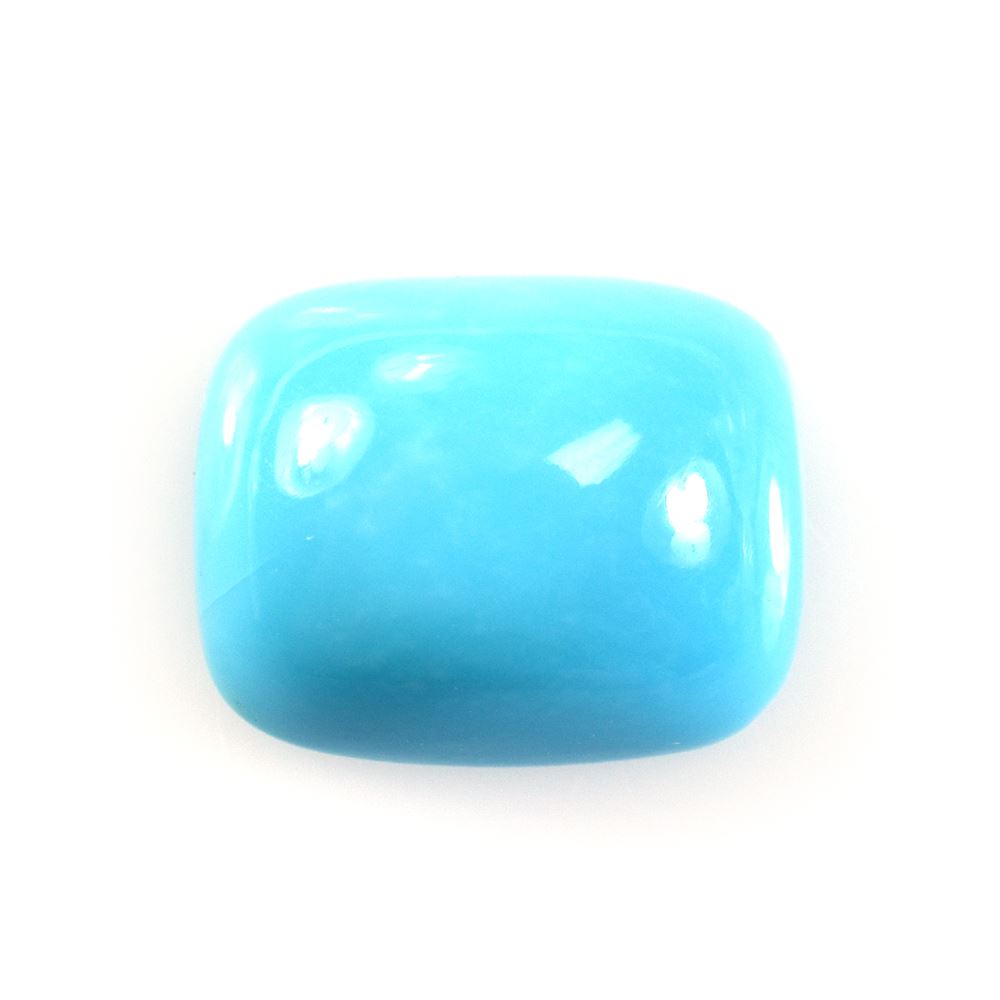 SLEEPING BEAUTY TURQUOISE PLAIN CUSHION CAB (AA) 11 X 9 MM 3.4 Cts.