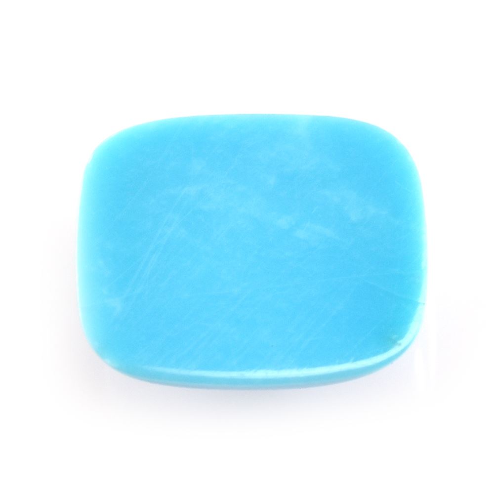 SLEEPING BEAUTY TURQUOISE PLAIN CUSHION CAB (AA) 11 X 9 MM 3.4 Cts.
