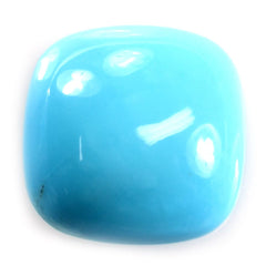 SLEEPING BEAUTY TURQUOISE PLAIN CUSHION CAB (AA) 17 X 17 MM 13.18 Cts.