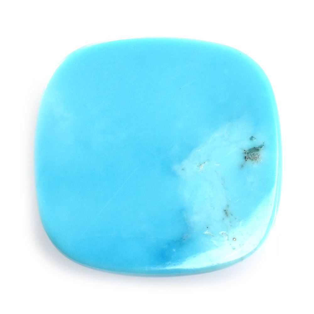 SLEEPING BEAUTY TURQUOISE PLAIN CUSHION CAB (AA) 17 X 17 MM 13.18 Cts.