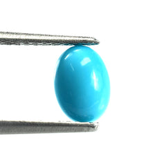 SLEEPING BEAUTY TURQUOISE PLAIN OVAL CAB (BLUE GREEN/AAA) 7 X 5 MM 0.63 Cts.