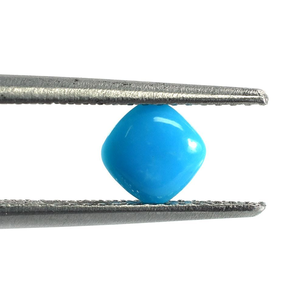 SLEEPING BEAUTY TURQUOISE PLAIN LENTIL CUSHION (SPECIAL) 5 X 5 MM 0.54 Cts.