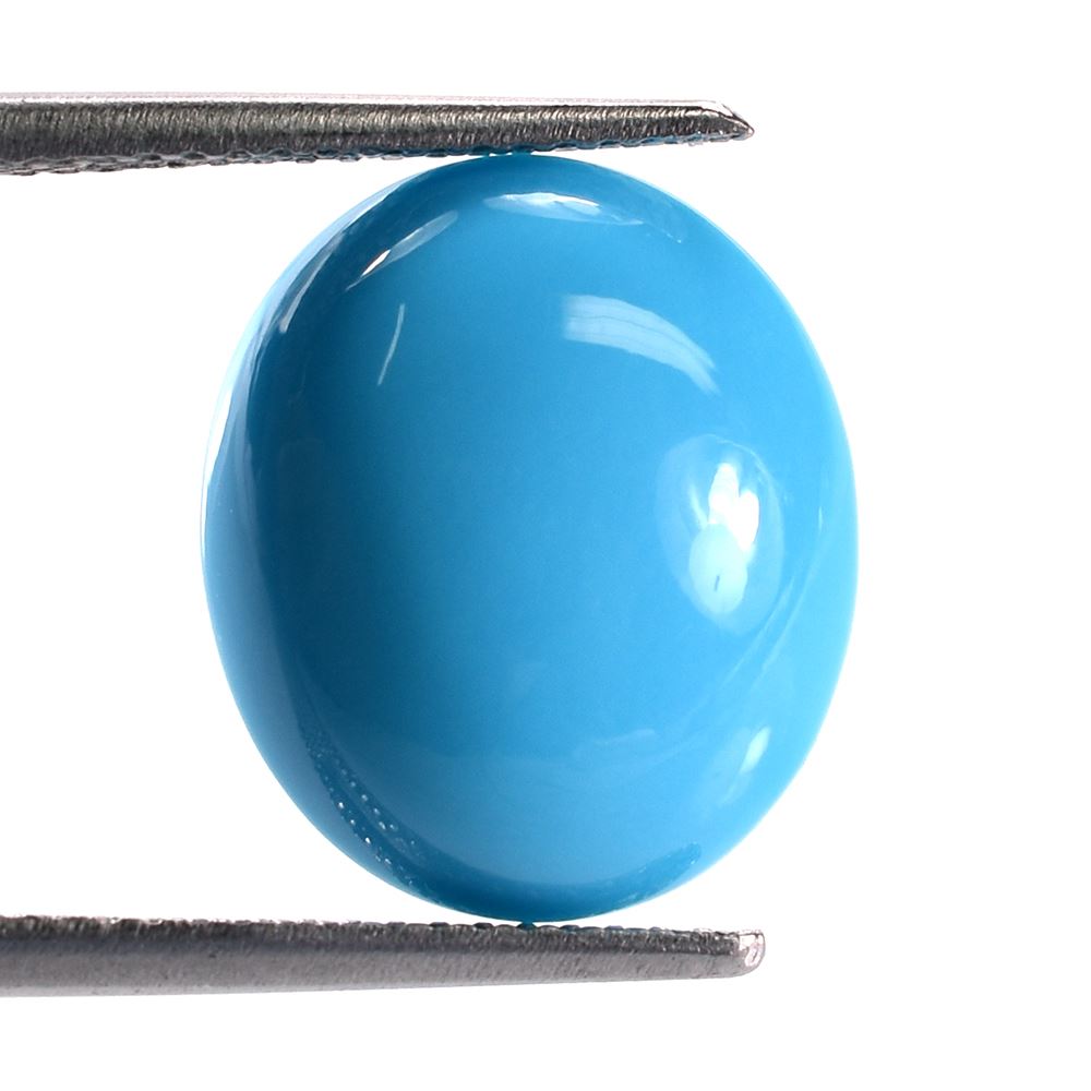 SLEEPING BEAUTY TURQUOISE PLAIN OVAL CAB (AAA) 14.00X12.00 MM 5.10 CTS