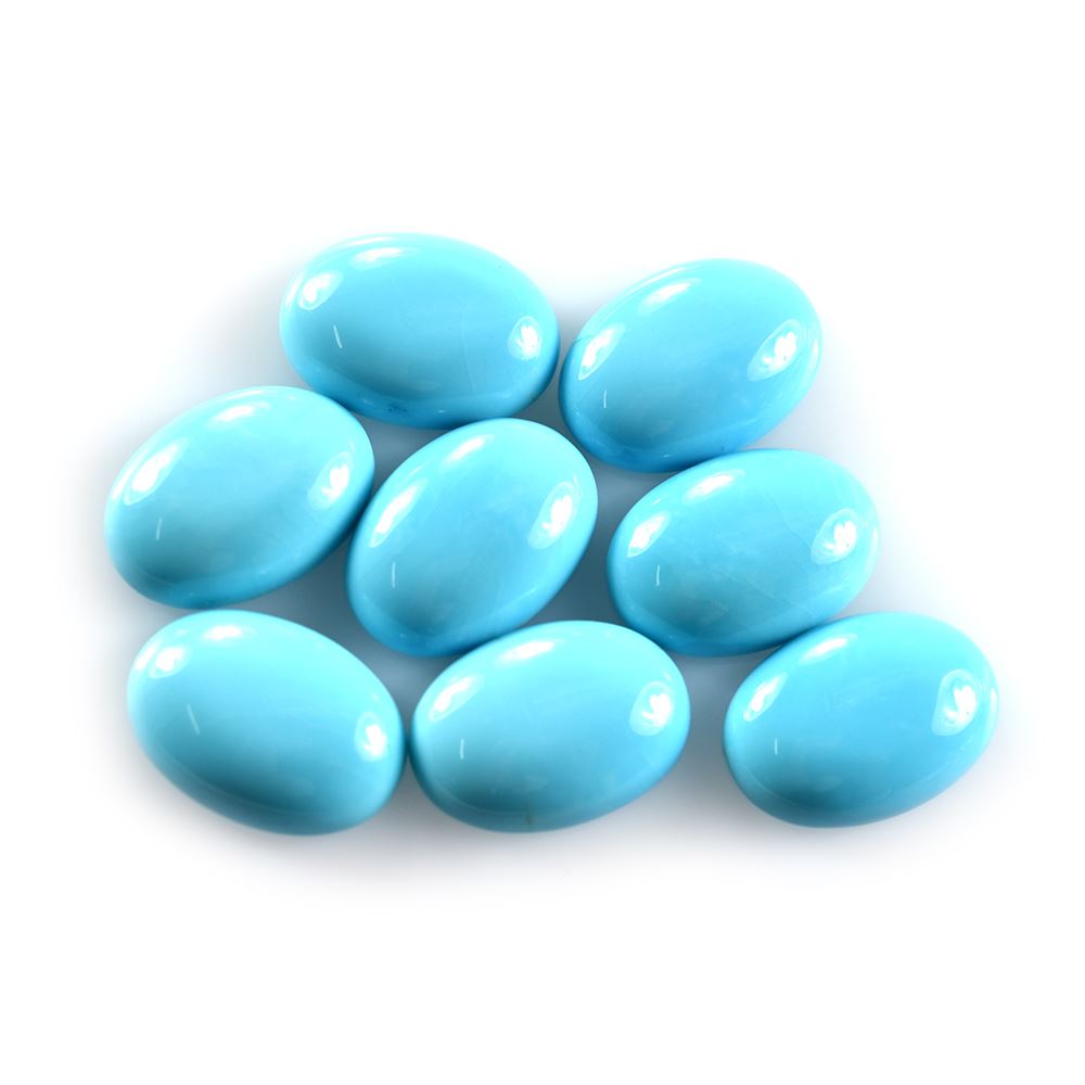 SLEEPING BEAUTY TURQUOISE PLAIN OVAL CAB (A) 14.00X10.00 MM 3.73 Cts.