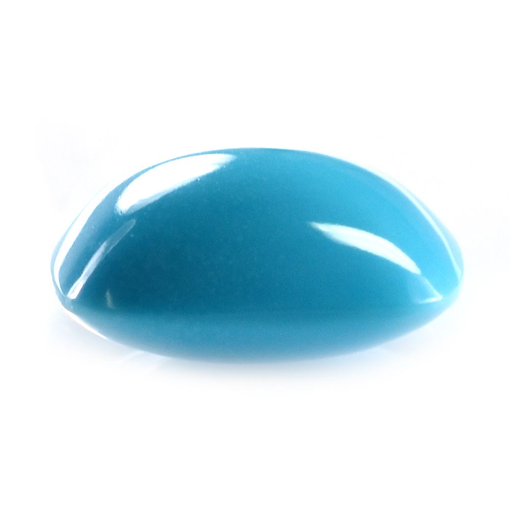 SLEEPING BEAUTY TURQUOISE PLAIN LENTIL CUSHION (AA) 14 X 14 MM 9.55 Cts.